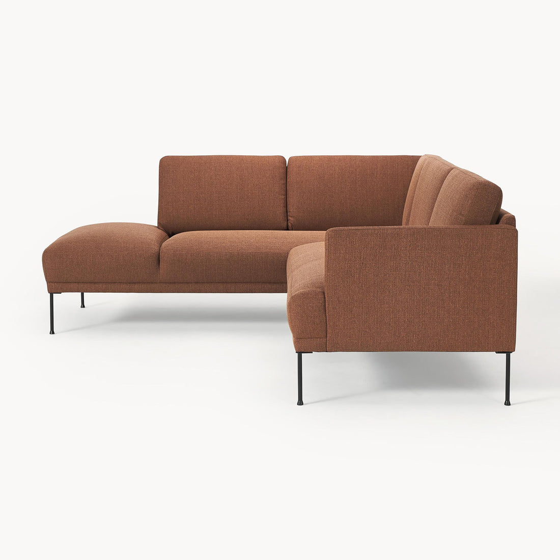 Catania L-Shape Sofa in Rustic Orange