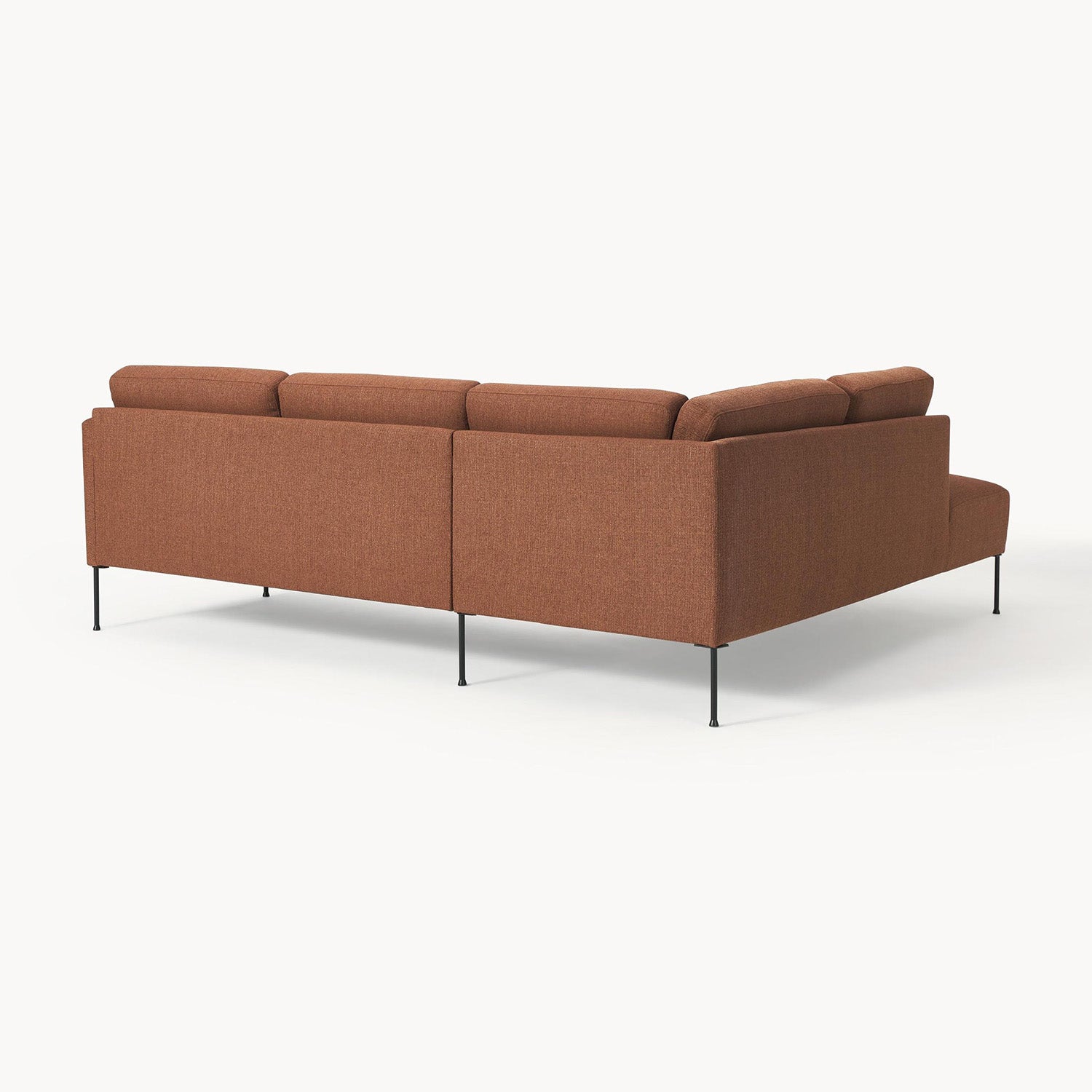 Catania L-Shape Sofa in Rustic Orange