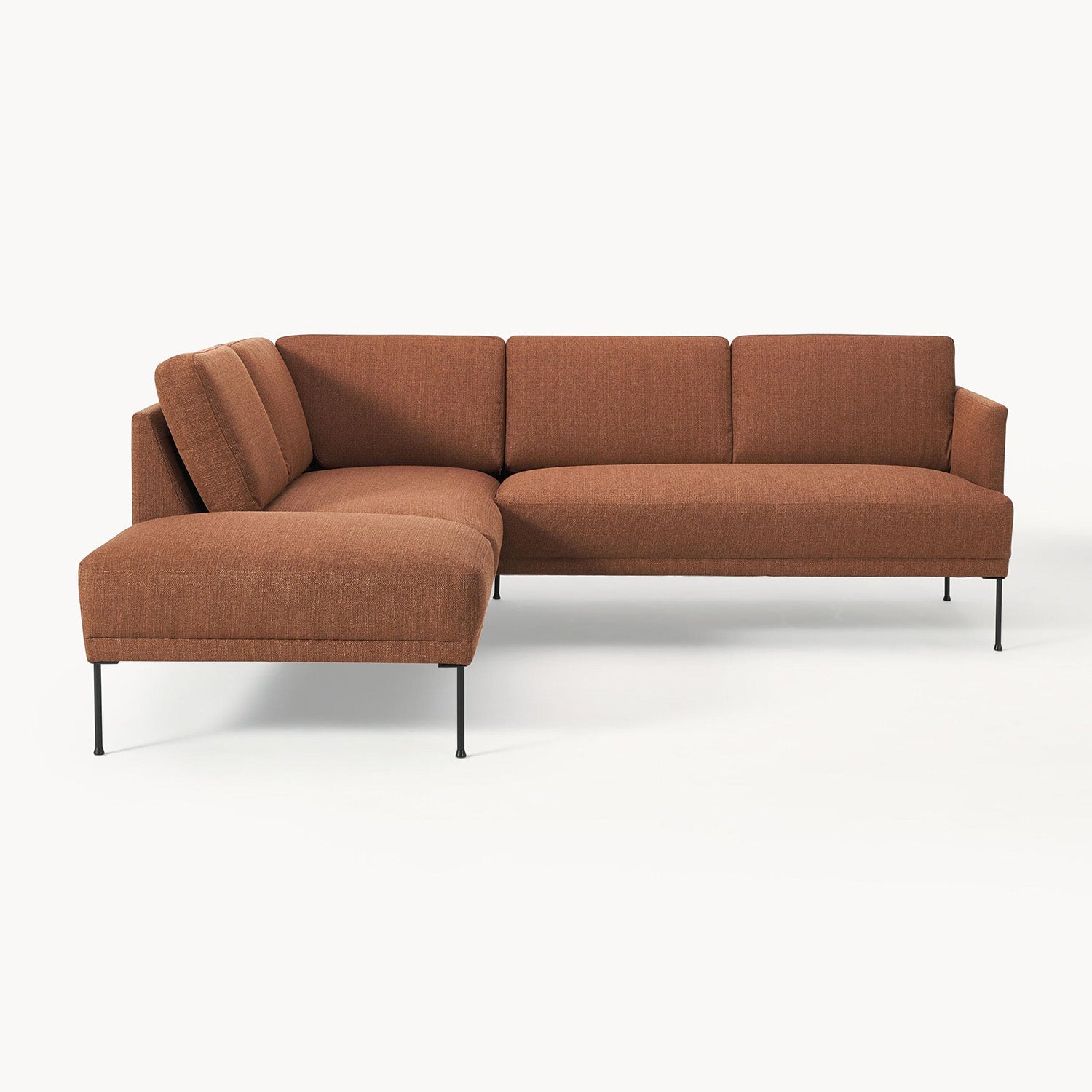 Catania L-Shape Sofa in Rustic Orange