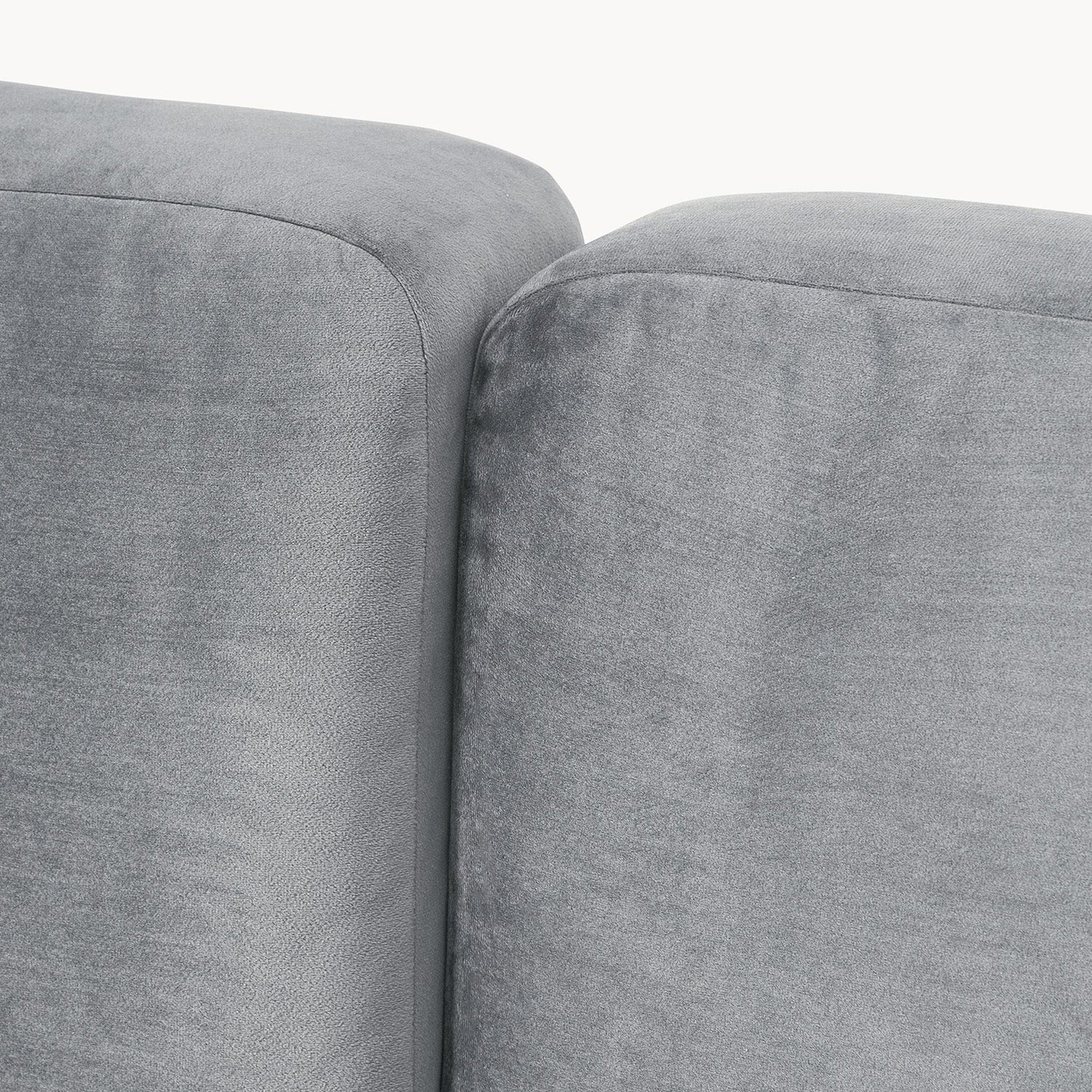 Catania L-Shape Sofa in Velvet Gray