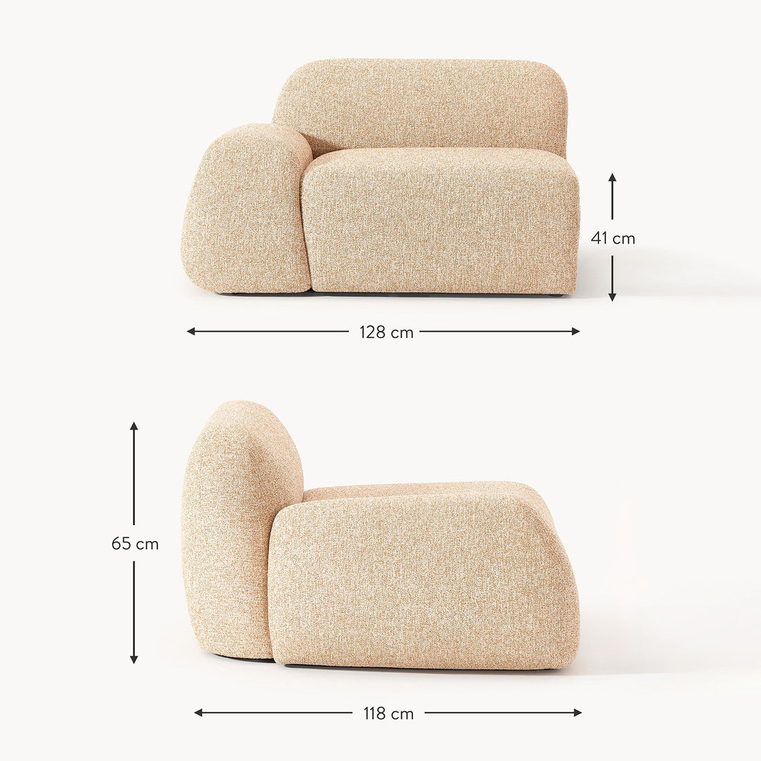 Parma 2 Seater Sofa in Rustic Beige