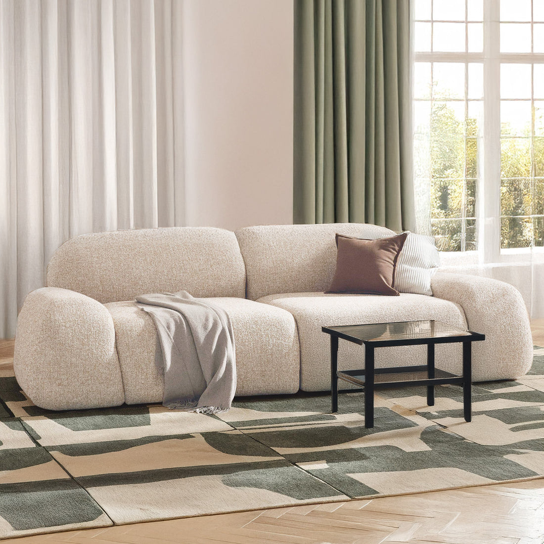 Parma Cozy Seating 2 Seater- Rustic Pink – BLCK Homes