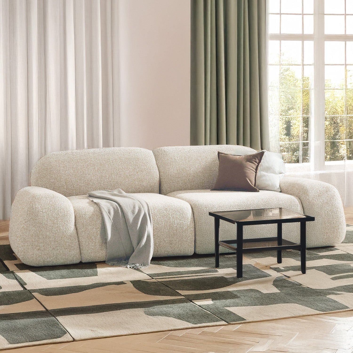 Parma Cozy Seating 2 Seater- Off White – BLCK Homes