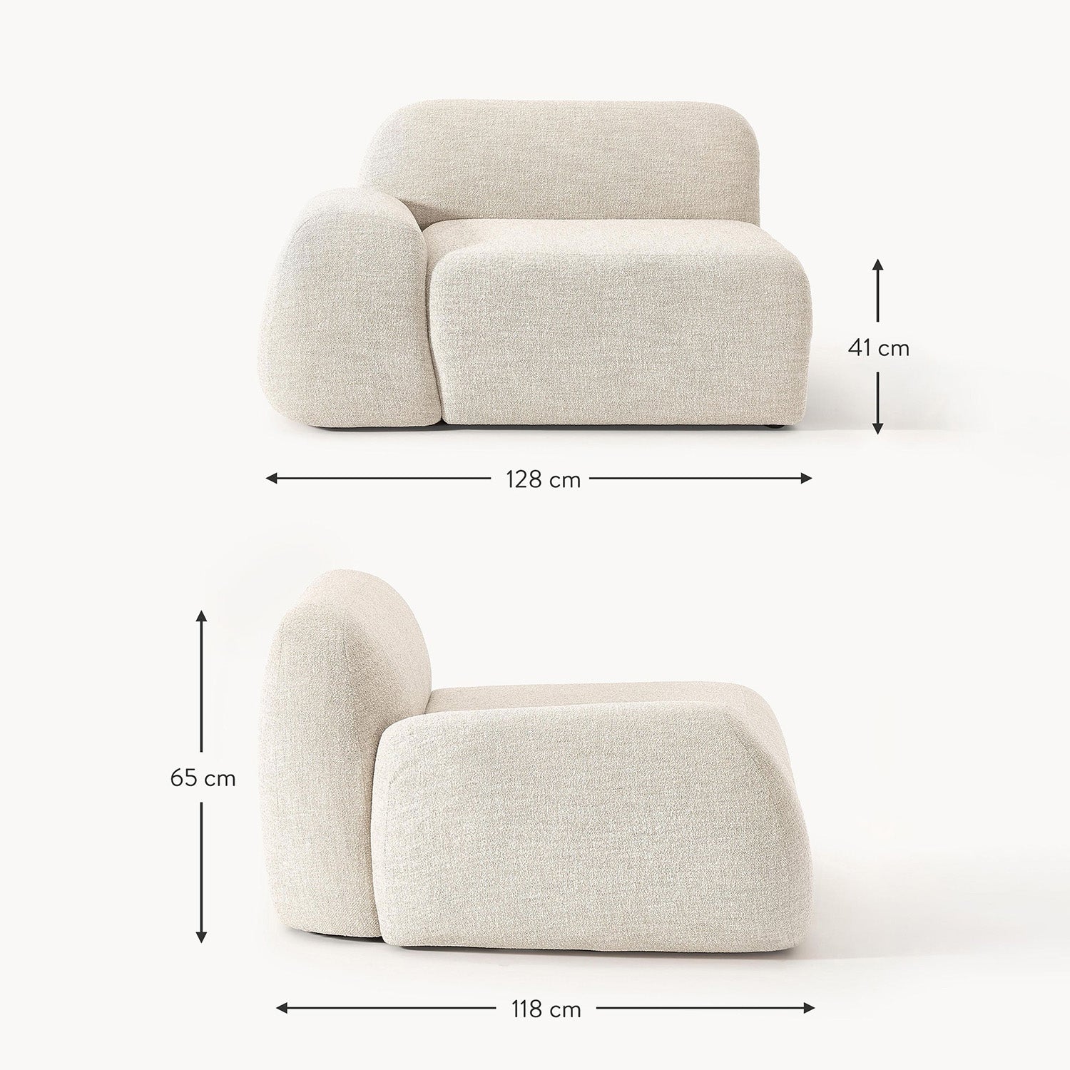 Parma 2 Seater Sofa in Off White