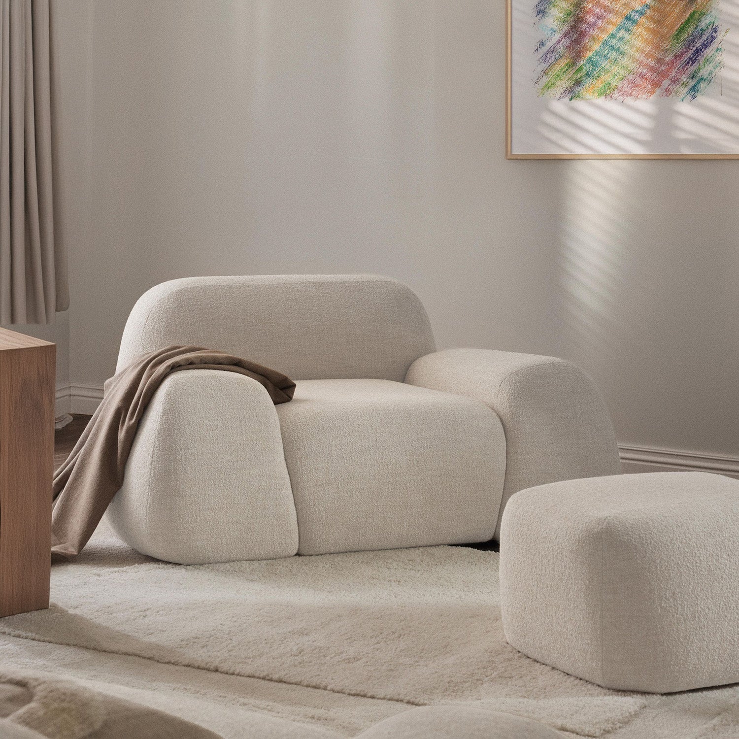 Como Cozy Seating Single Seater - White – BLCK Homes