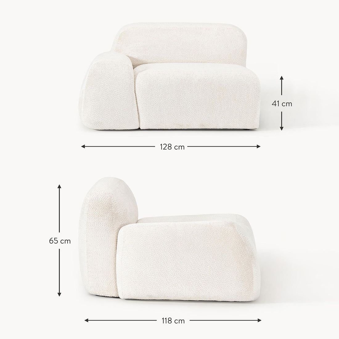 Parma 3 Seater Sofa in White