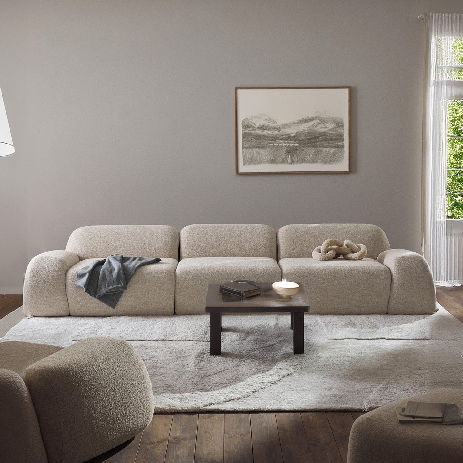 Grazia 3 Seater Sofa - Off White – BLCK Homes