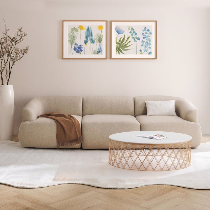 Ostia 3 Seater Sofa - Off White – BLCK Homes