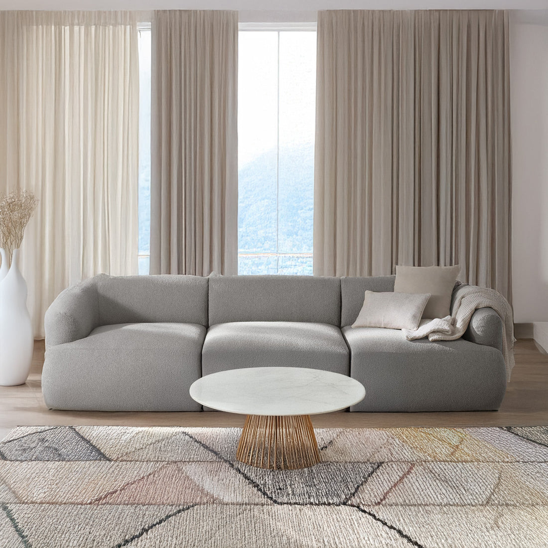 Ostia 3 Seater Sofa - Gray – BLCK Homes