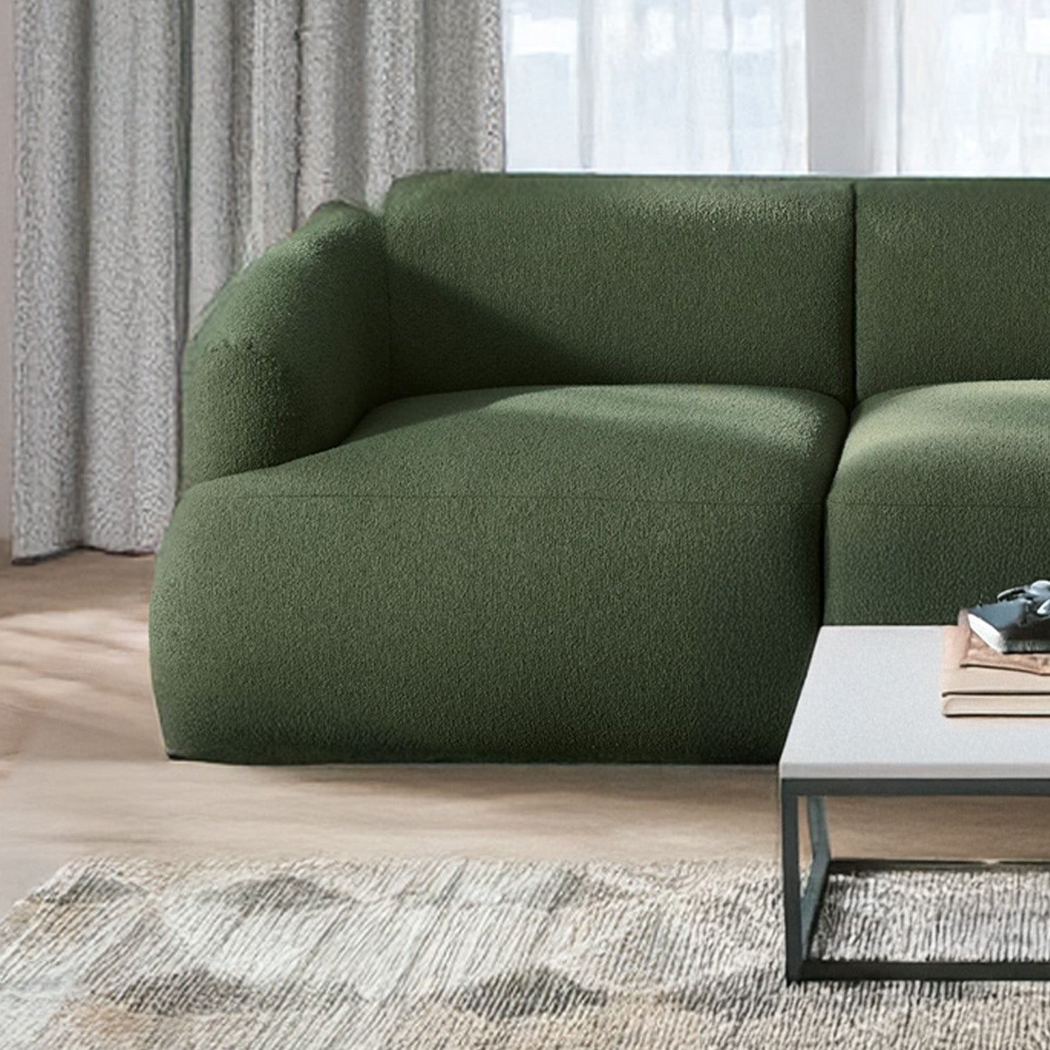 Ostia 3 Seater Sofa in Green