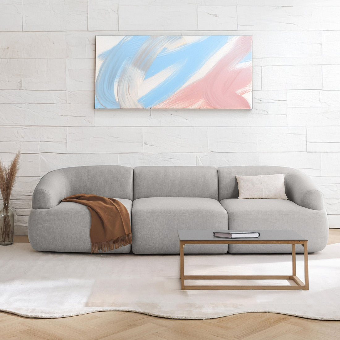 Ostia 3 Seater Sofa - Silver Gray – BLCK Homes