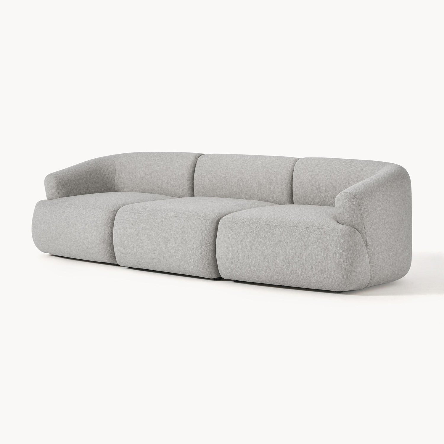 Ostia 3 Seater Sofa in Silver Gray