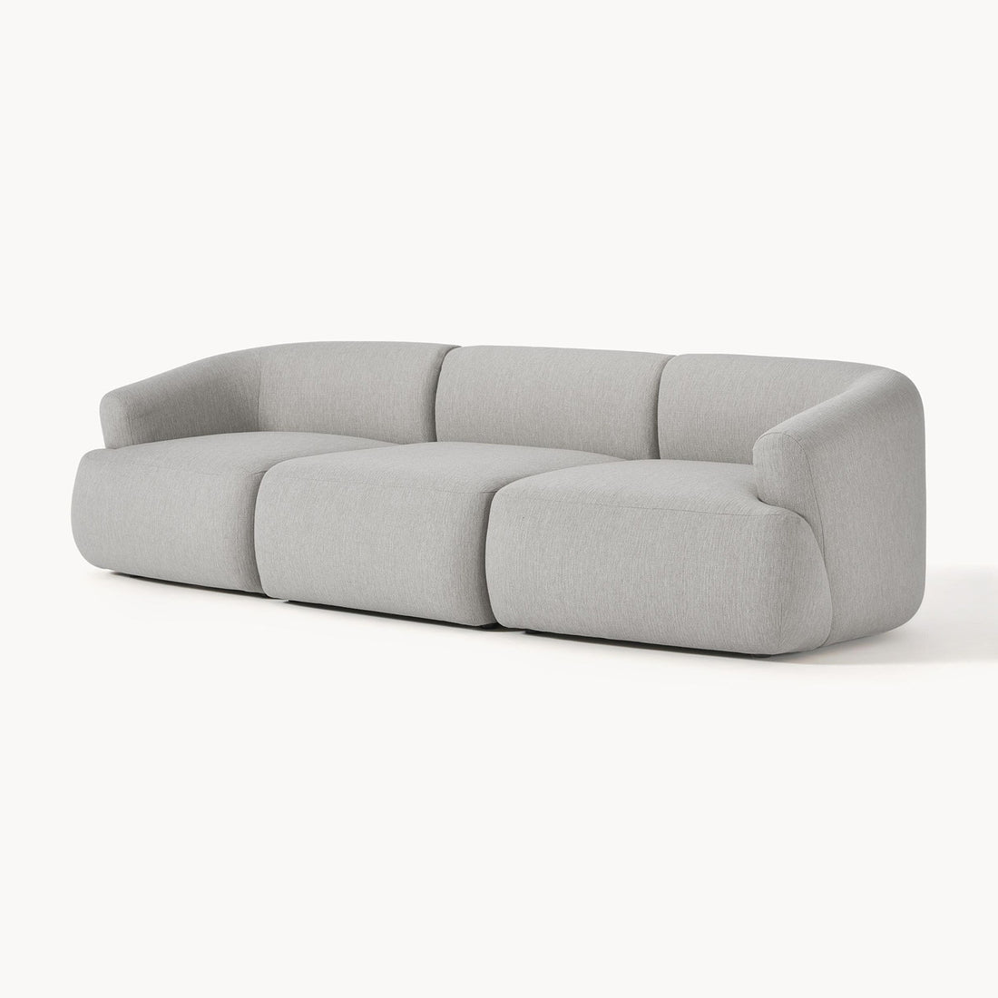 Ostia 3 Seater Sofa in Silver Gray