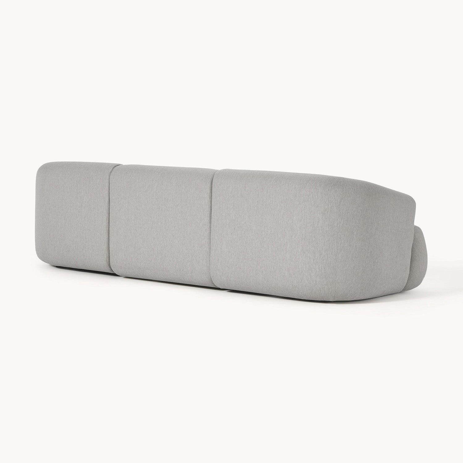 Ostia 3 Seater Sofa in Silver Gray