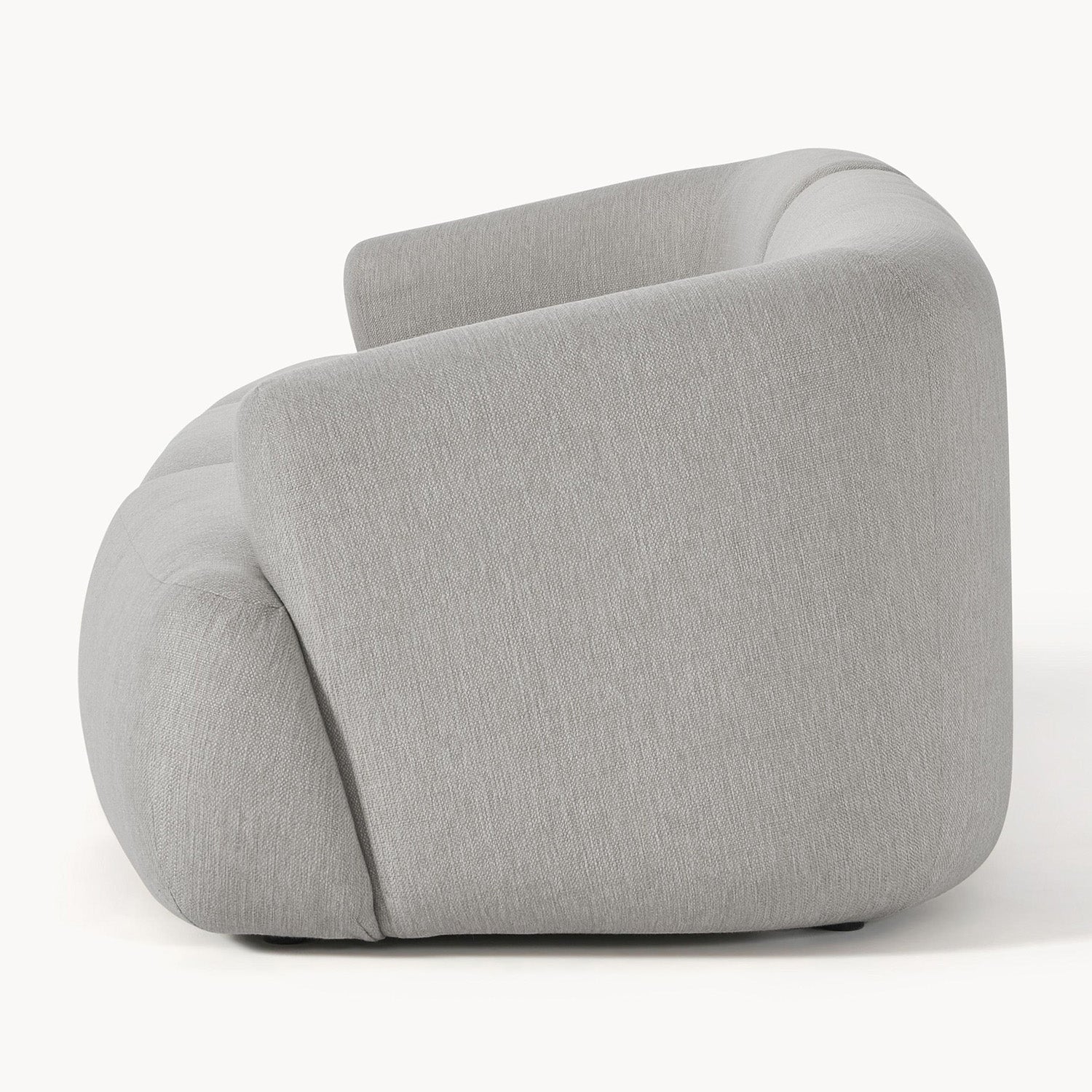 Ostia 3 Seater Sofa in Silver Gray