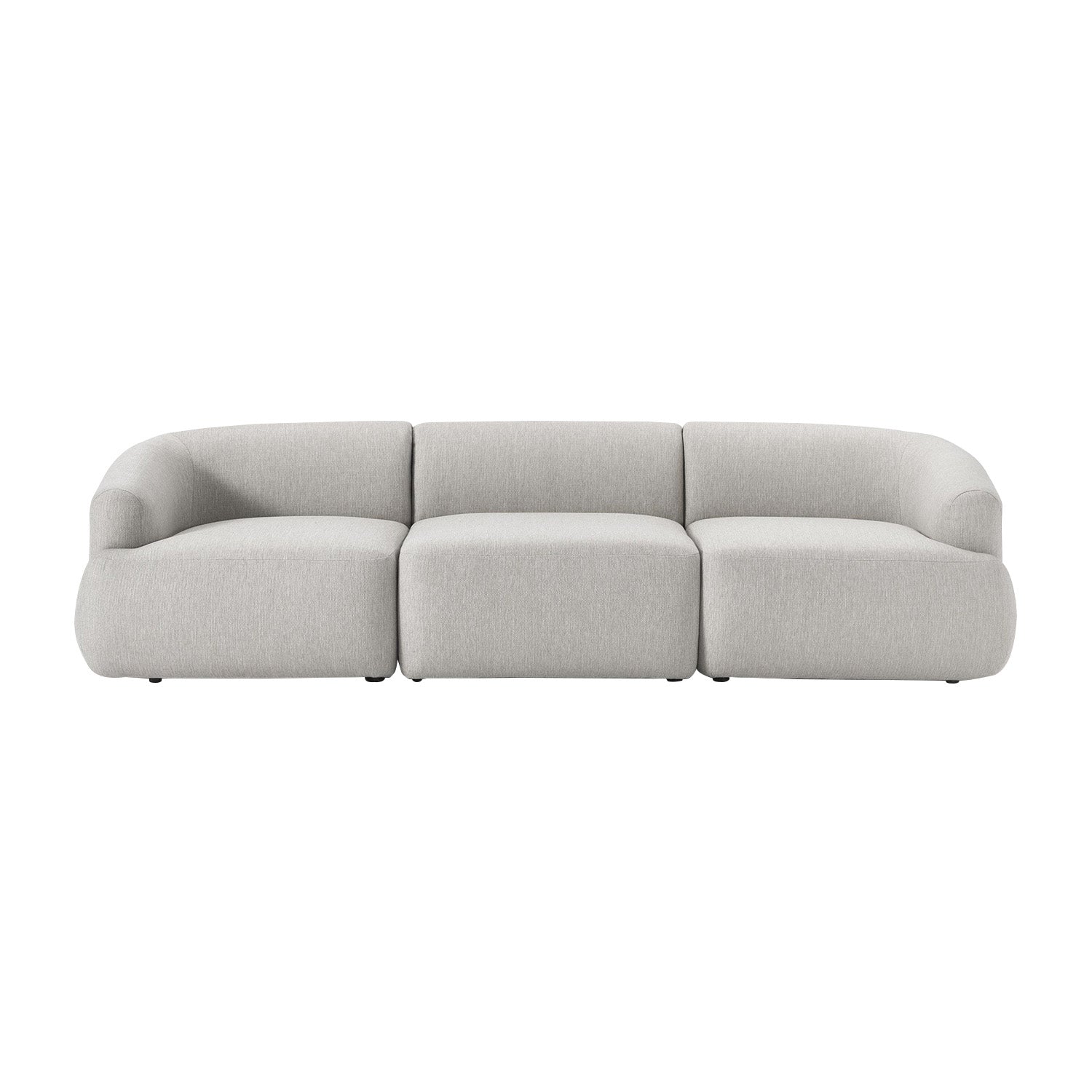 Ostia 3 Seater Sofa in Silver Gray