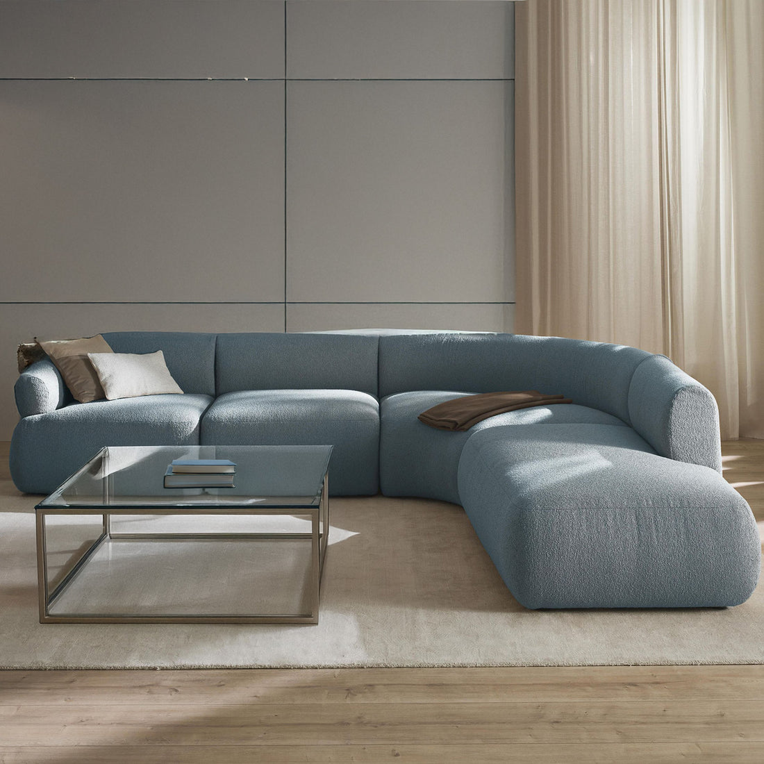 Caracalla L Shape Sofa - Sky Blue – BLCK Homes