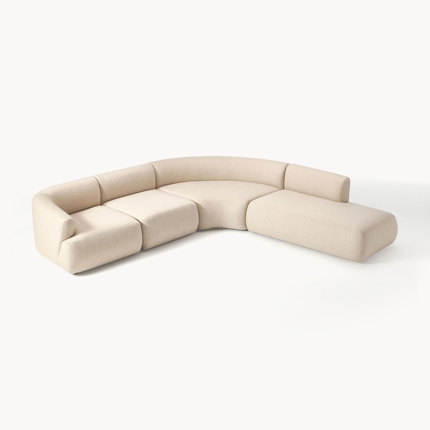 Caracalla L-Shape Sofa in Off White