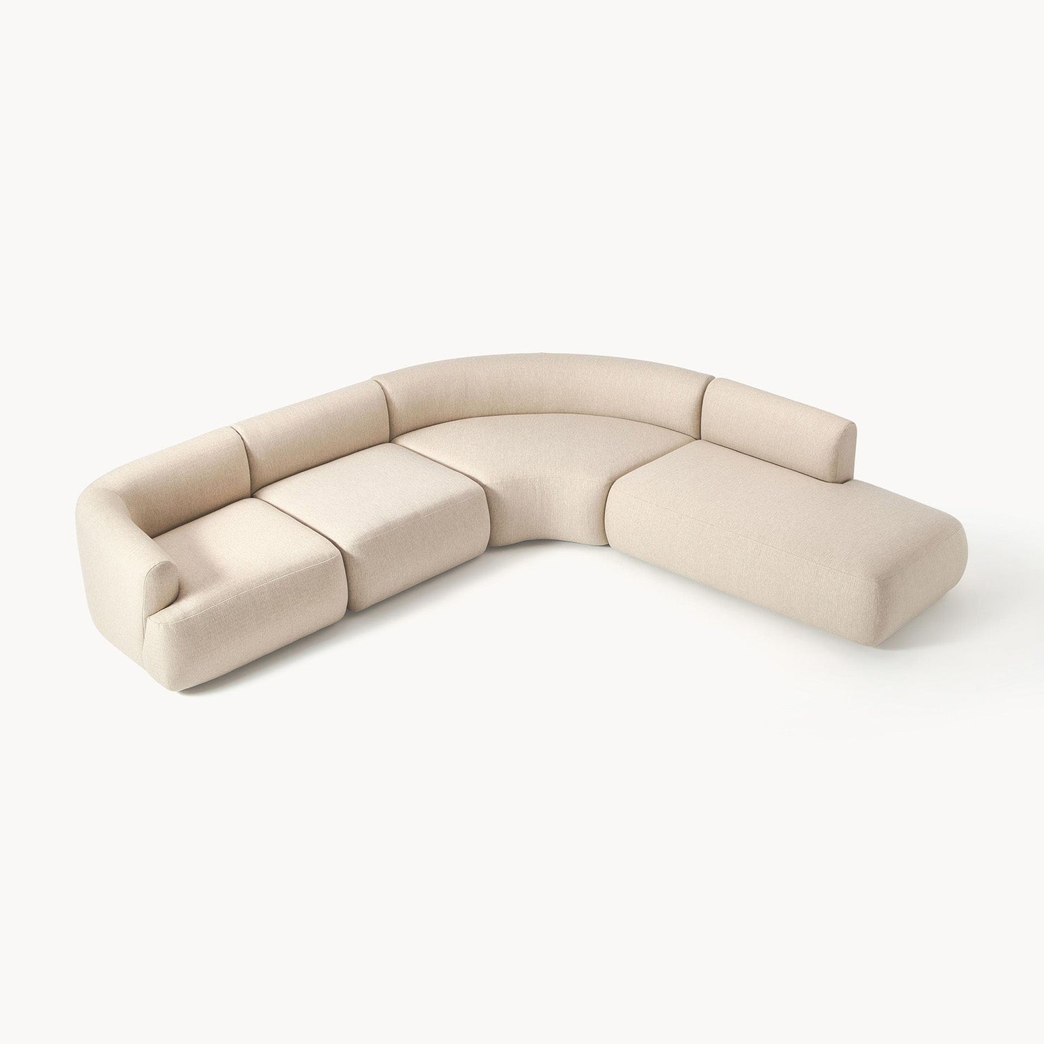 Caracalla L-Shape Sofa in Off White