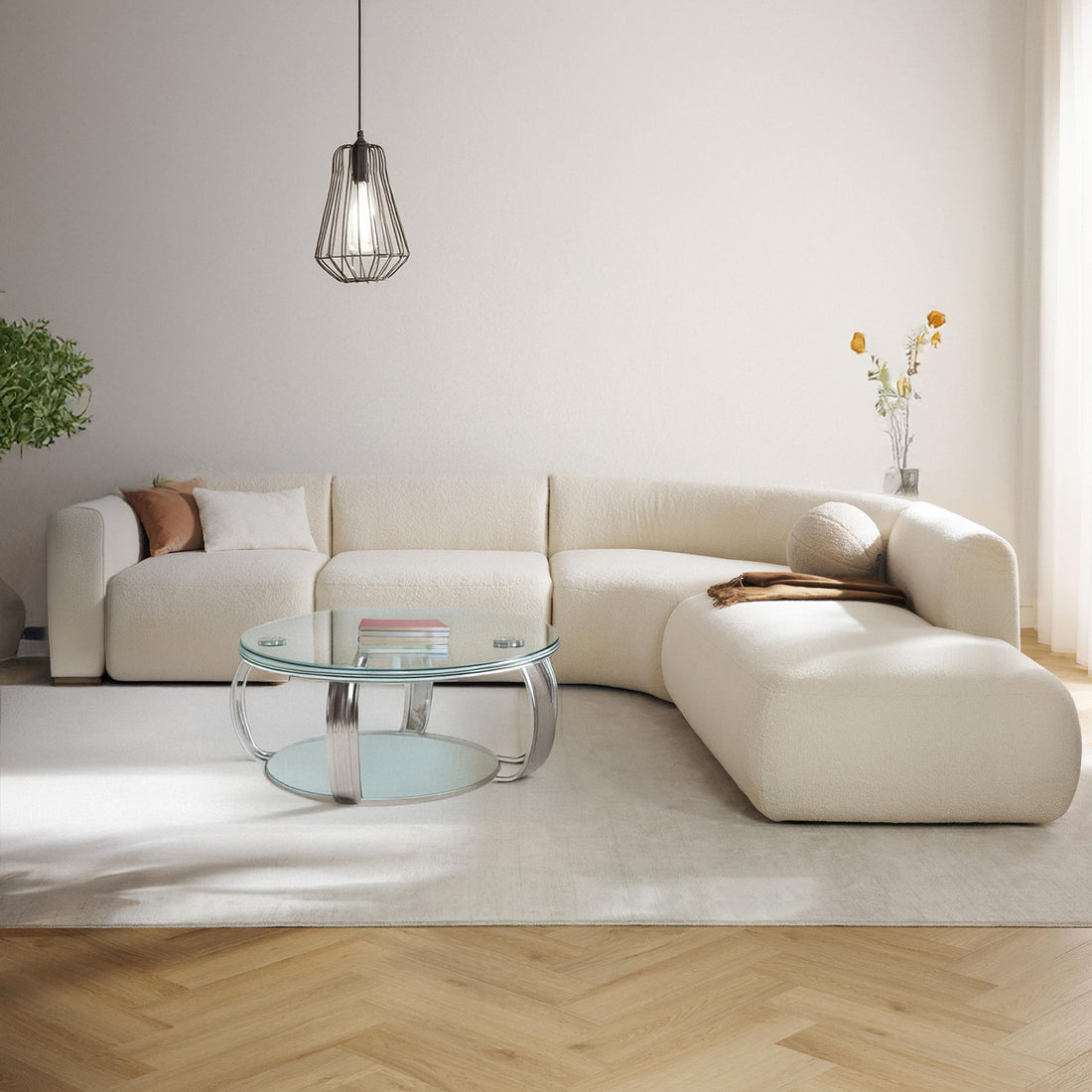 Caracalla L Shape Sofa - White – BLCK Homes