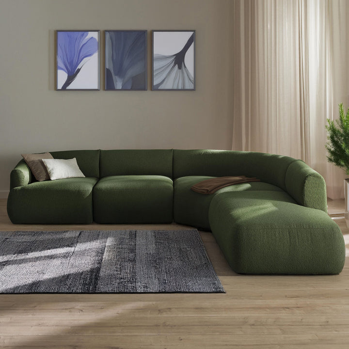 Caracalla L Shape Sofa - Green – BLCK Homes