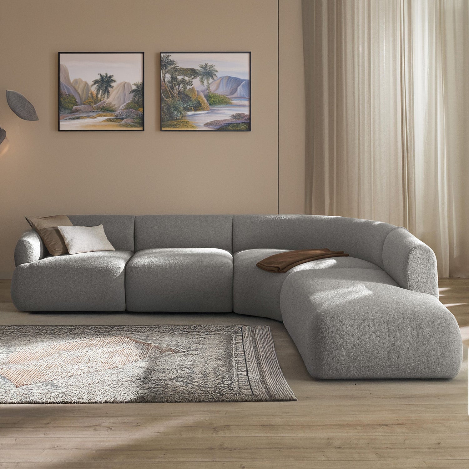 Caracalla L Shape Sofa - Light Gray – BLCK Homes