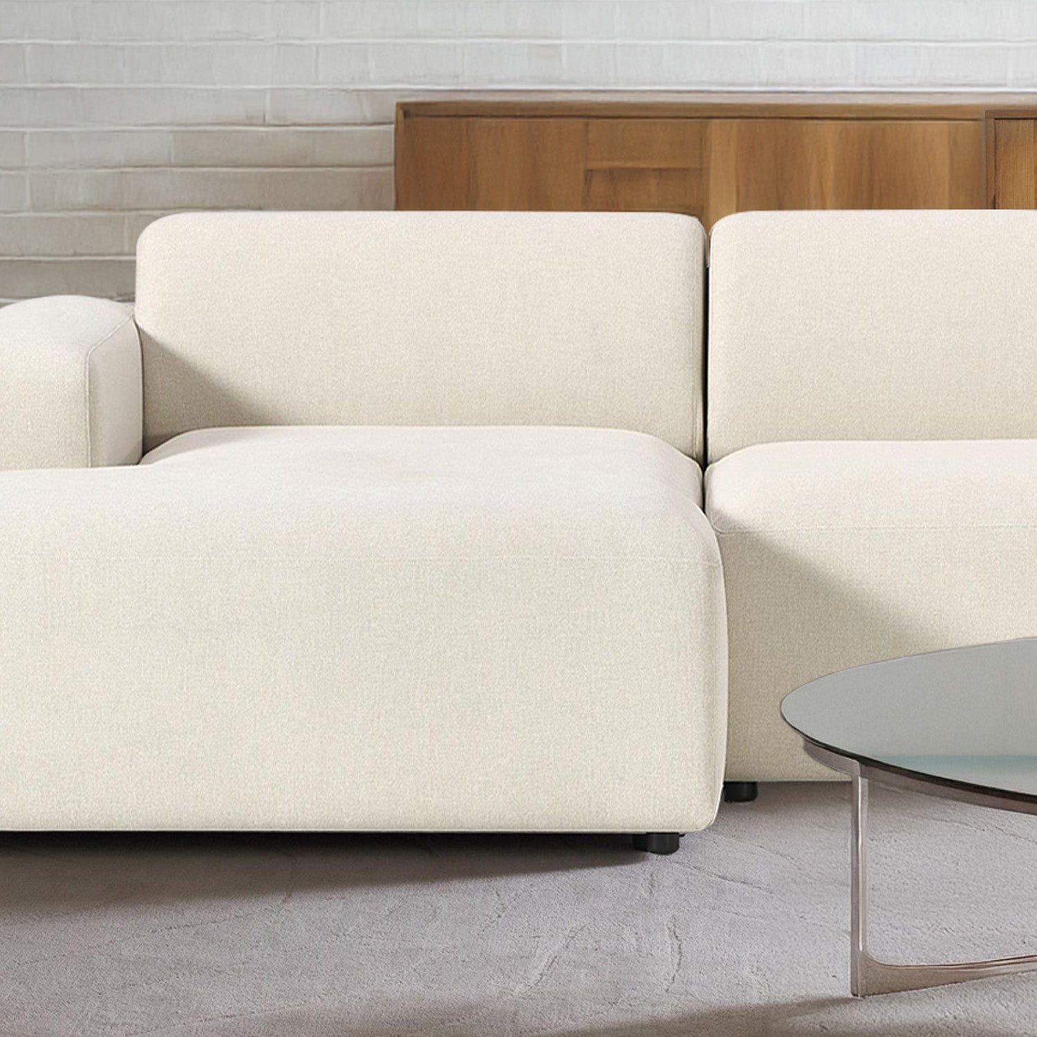Tivoli L-Shape Sofa in White