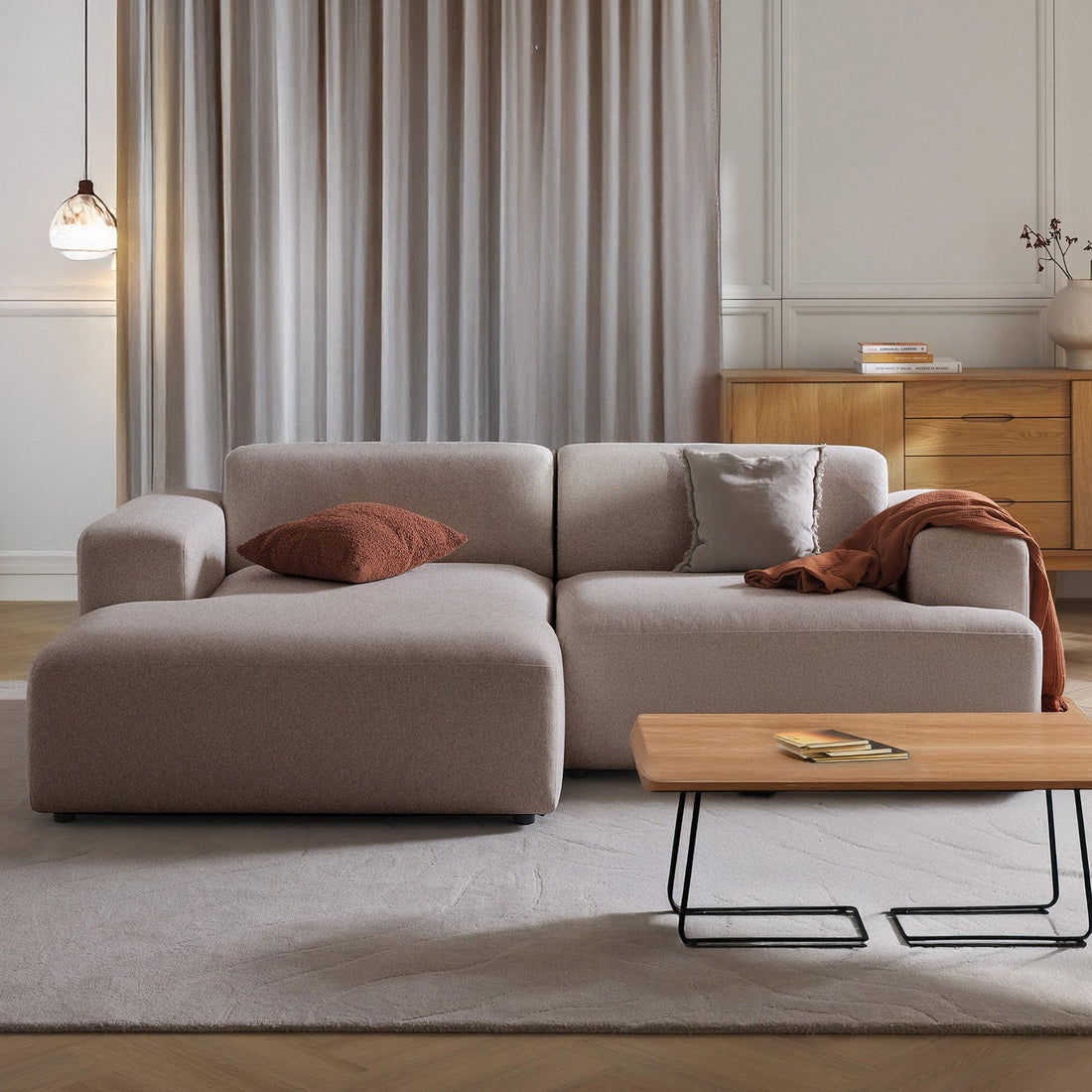 Tivoli Casual L Shape Sofa - Light Taupe – BLCK Homes