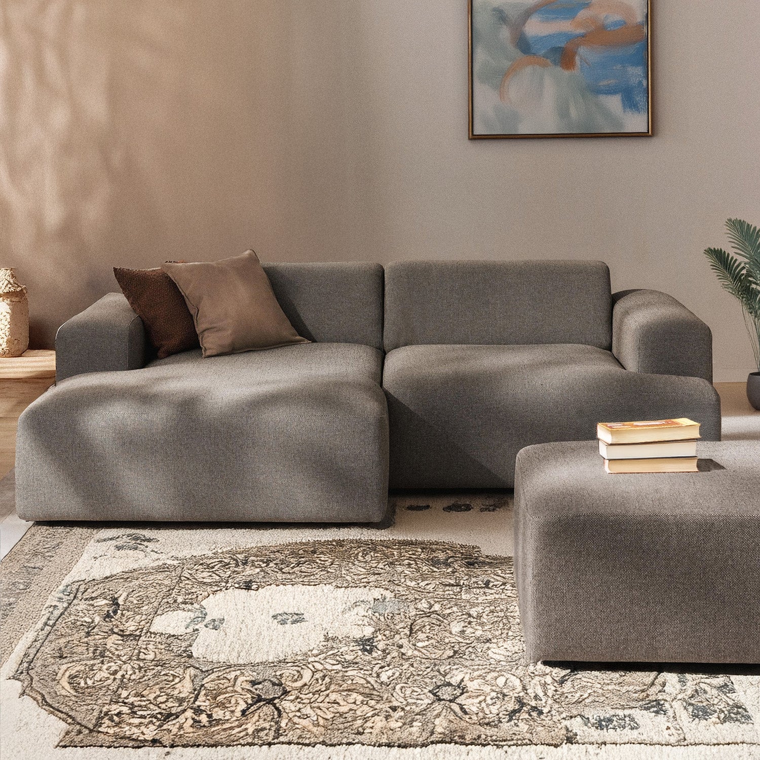 Tivoli Casual L Shape Sofa - Dark Gray – BLCK Homes