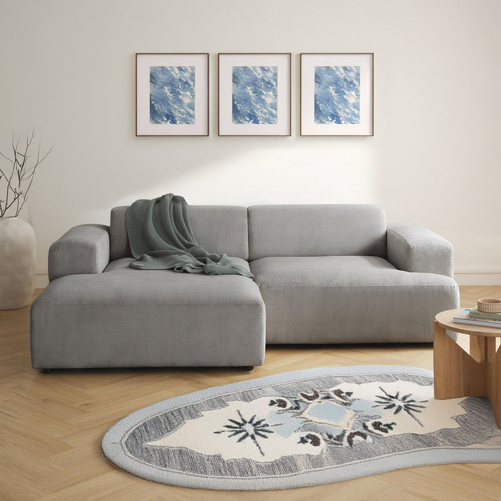 Tivoli Casual L Shape Sofa - Rustic Gray – BLCK Homes