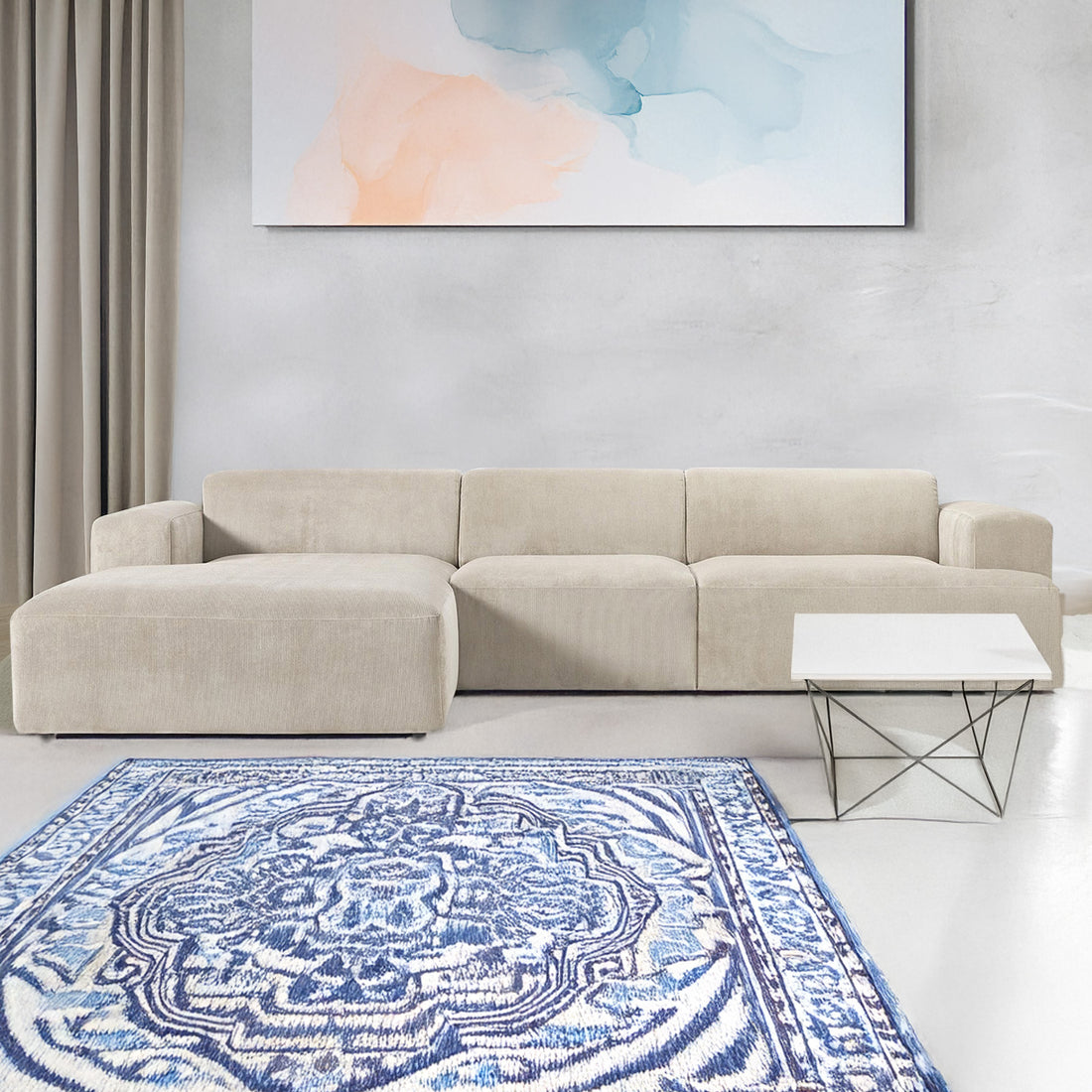 Posada L Shape Sofa - Ash Silver – BLCK Homes