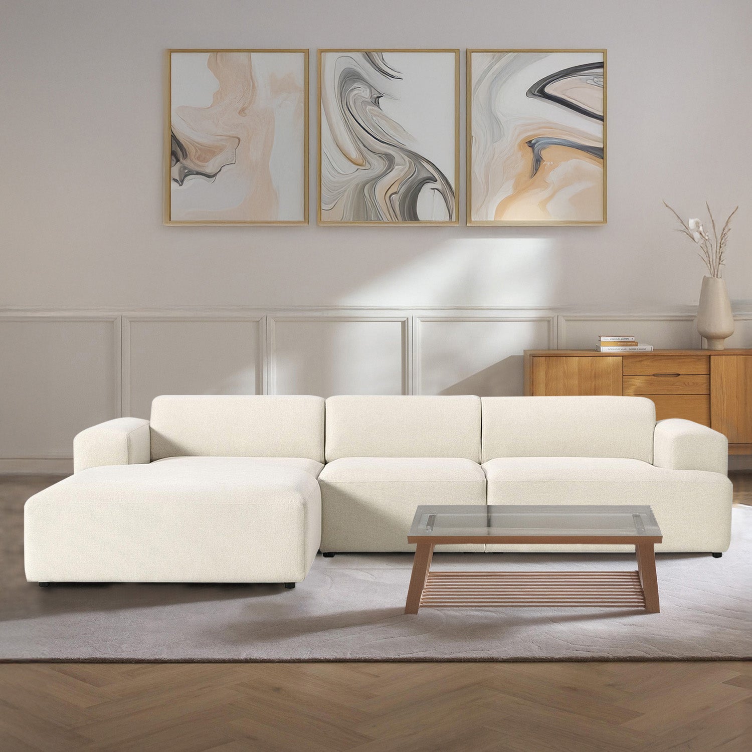 Posada L Shape Sofa - White – BLCK Homes