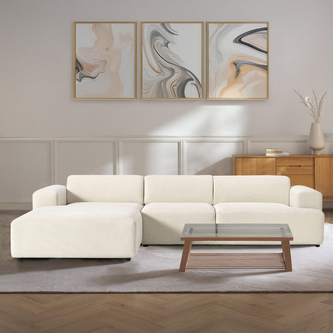 Posada L Shape Sofa - White – BLCK Homes