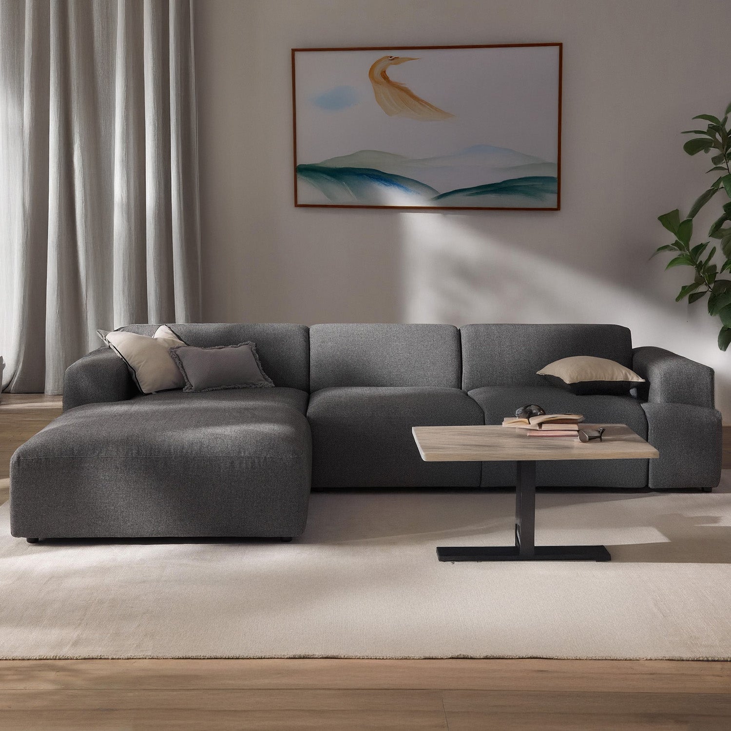 Posada L Shape Sofa - Dark Gray – BLCK Homes