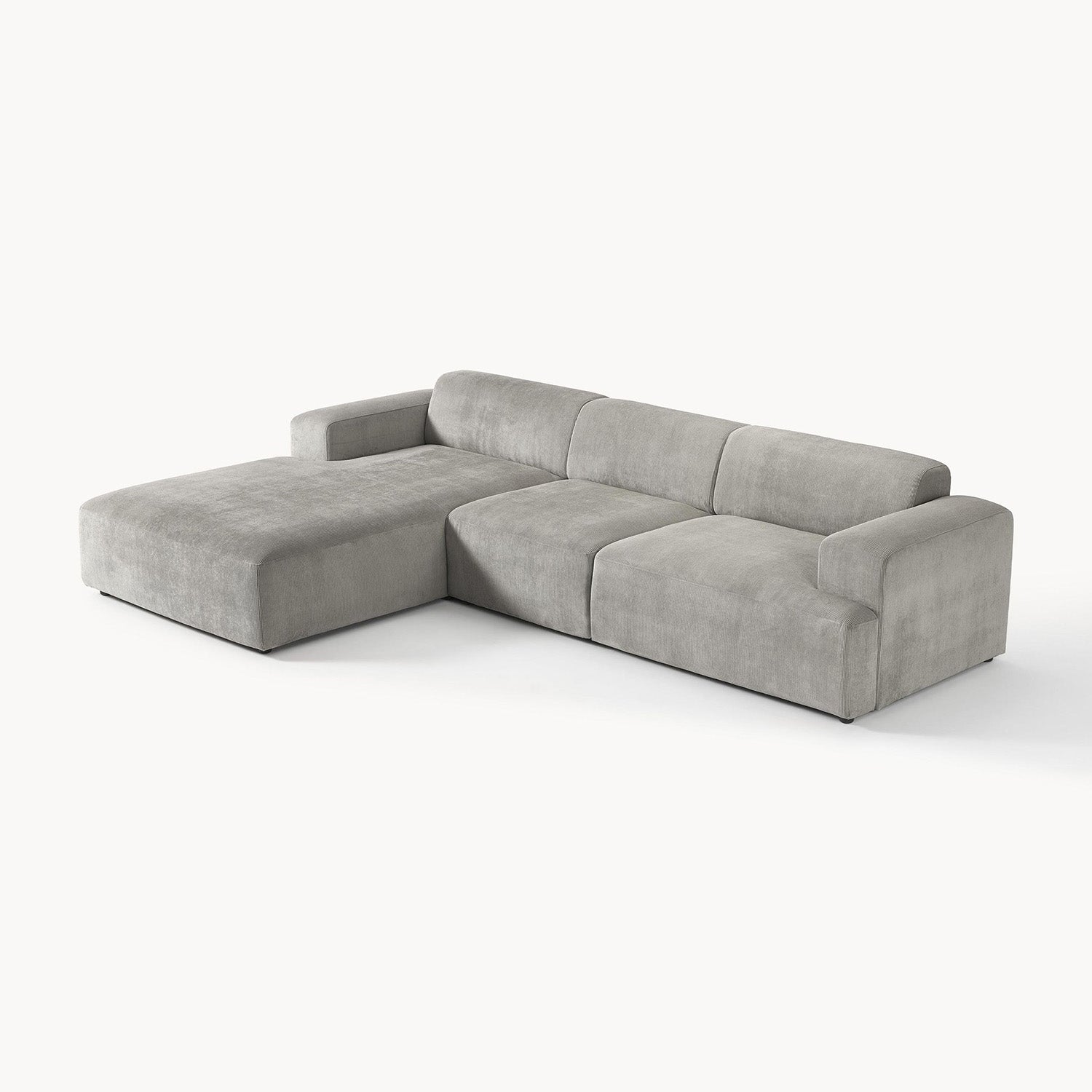 Posada L-Shape Sofa in Silver Gray