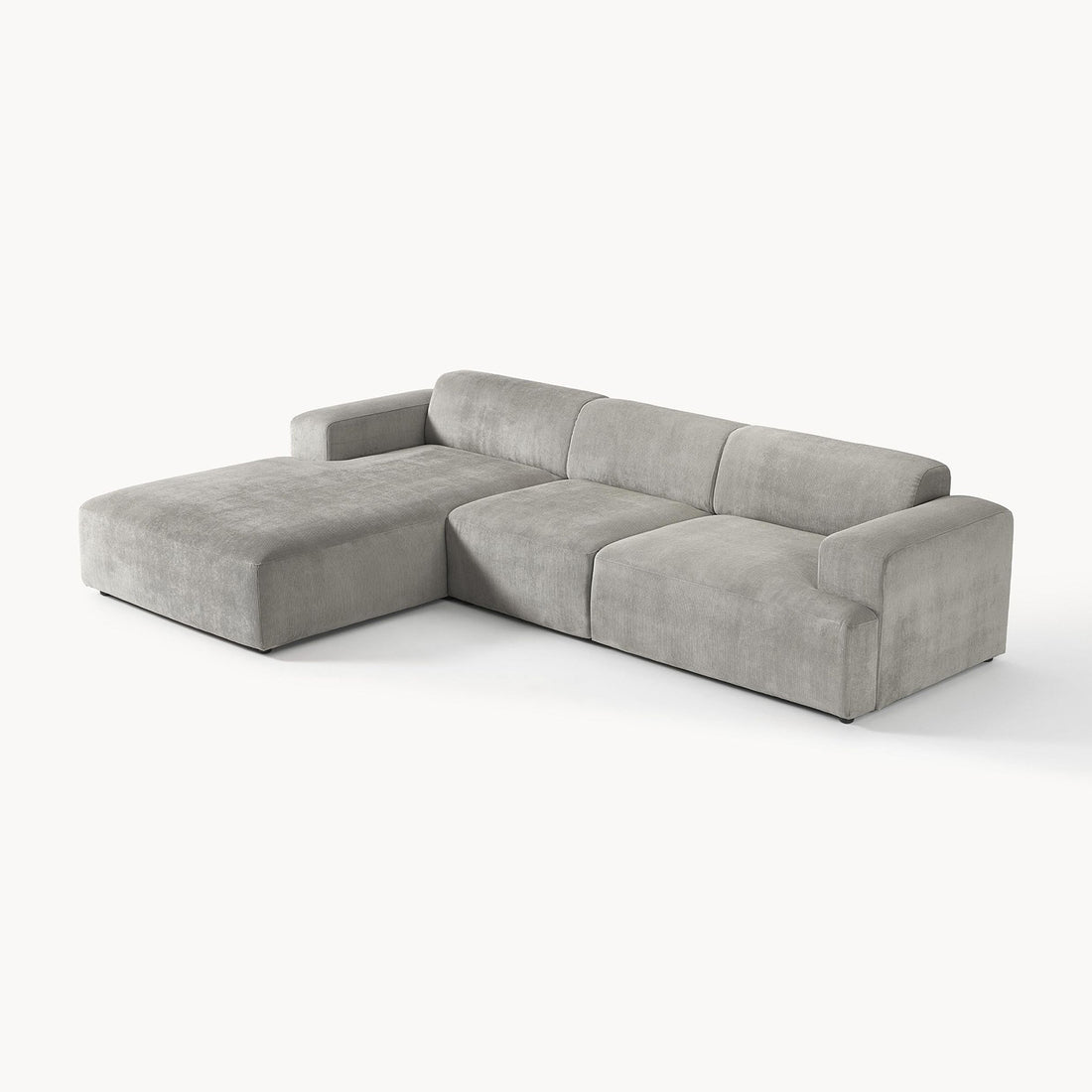 Posada L-Shape Sofa in Silver Gray