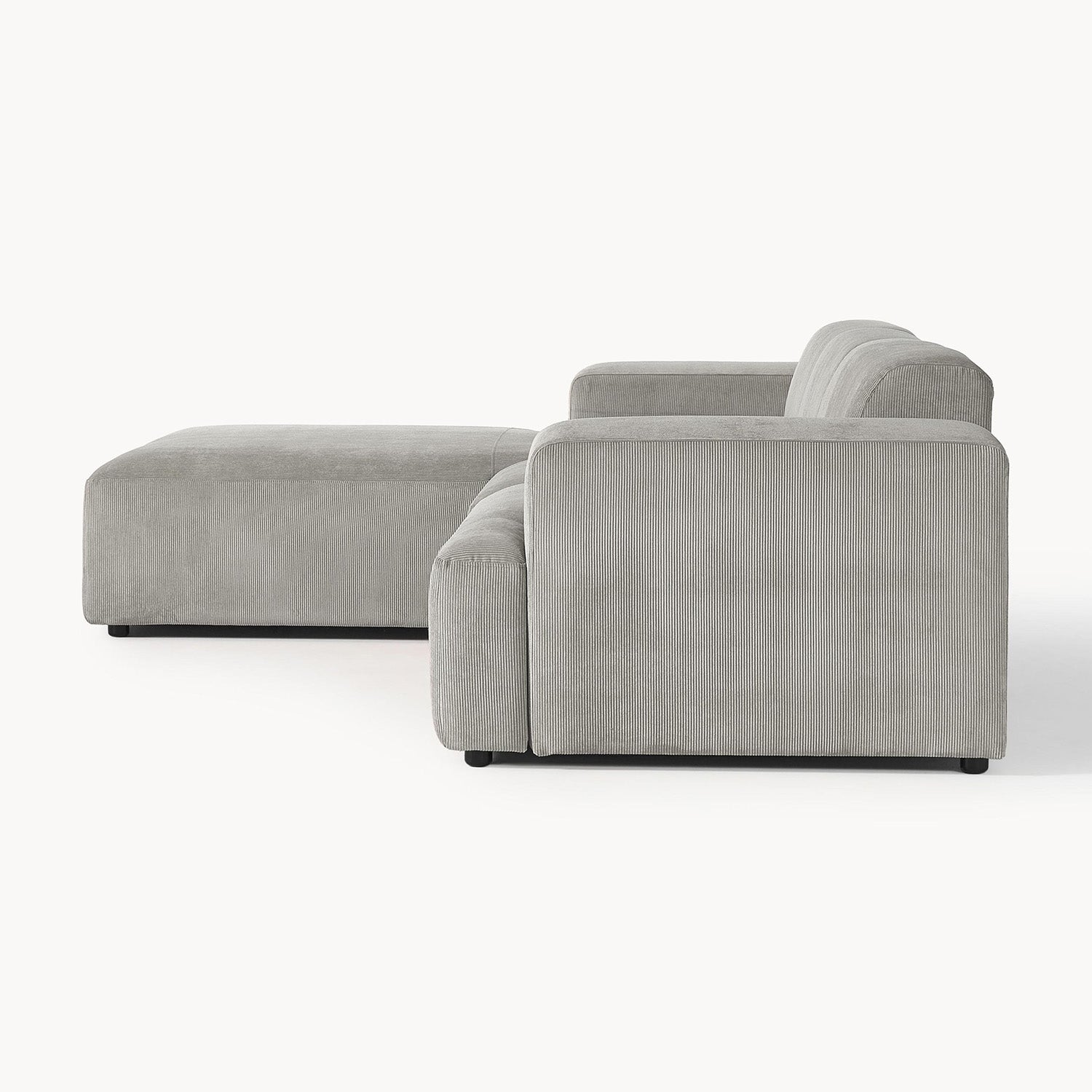 Posada L-Shape Sofa in Silver Gray