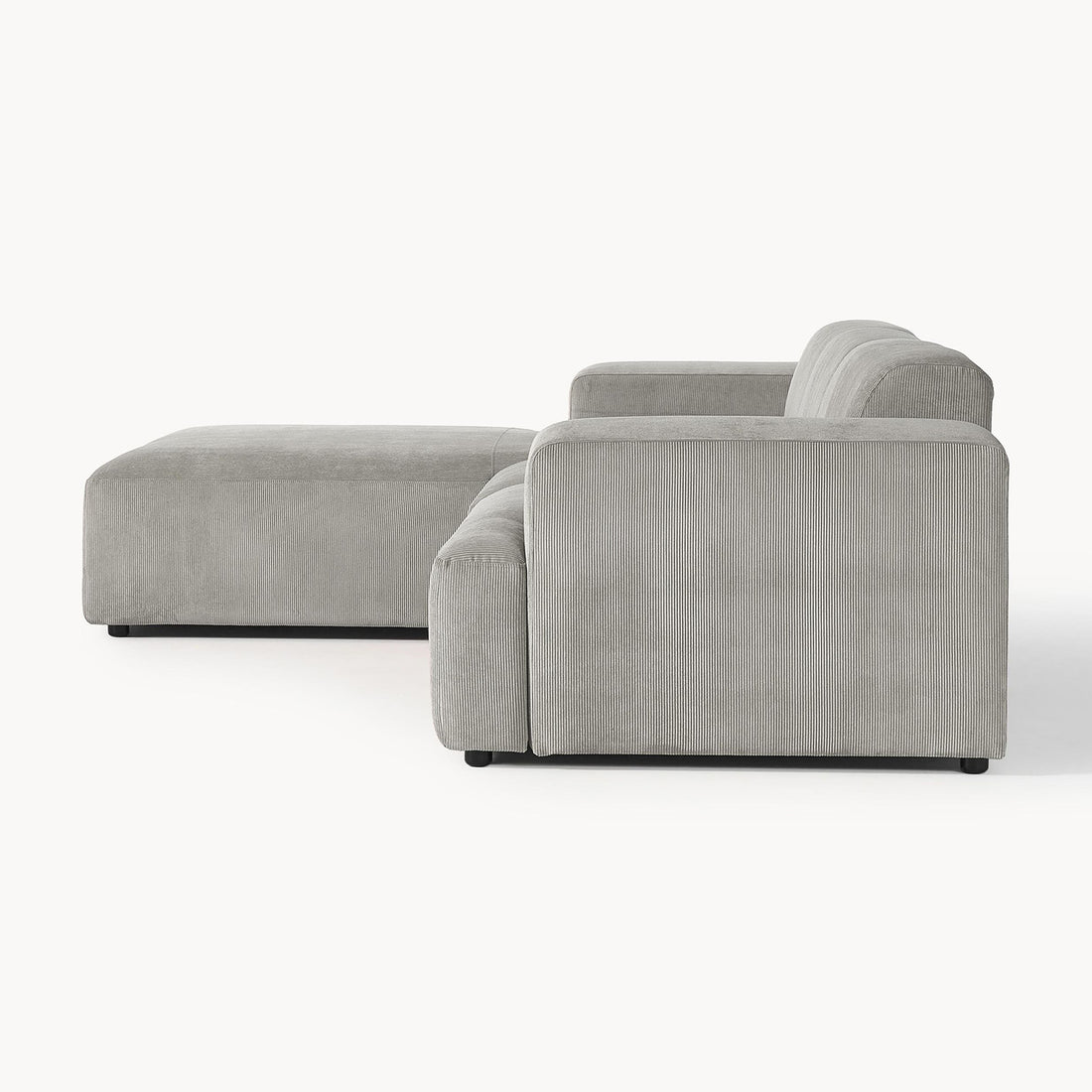 Posada L-Shape Sofa in Silver Gray