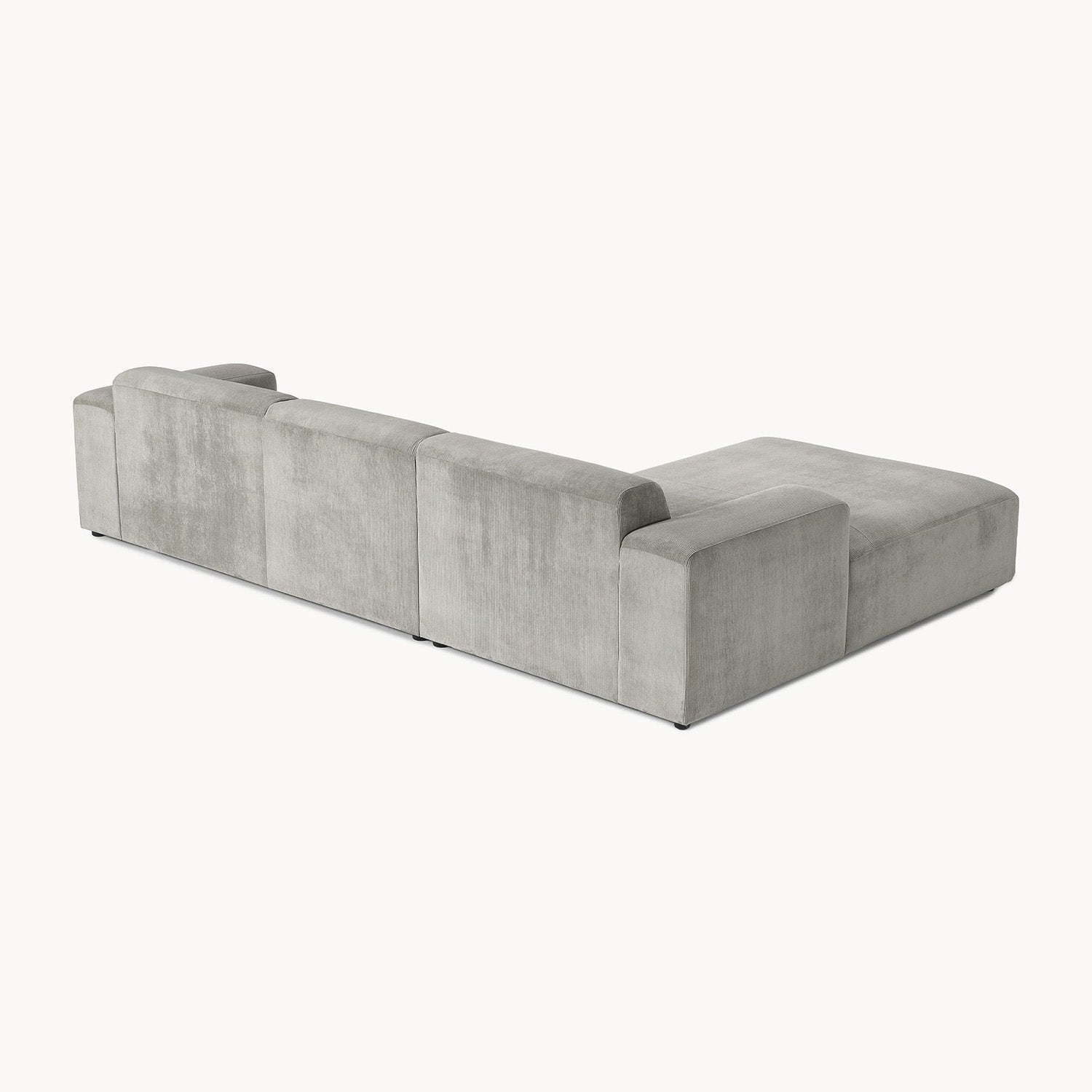 Posada L-Shape Sofa in Silver Gray