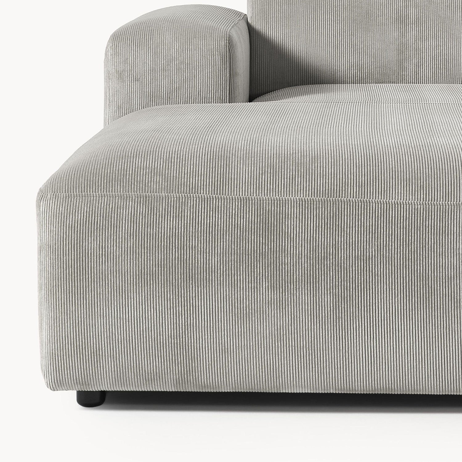 Posada L-Shape Sofa in Silver Gray