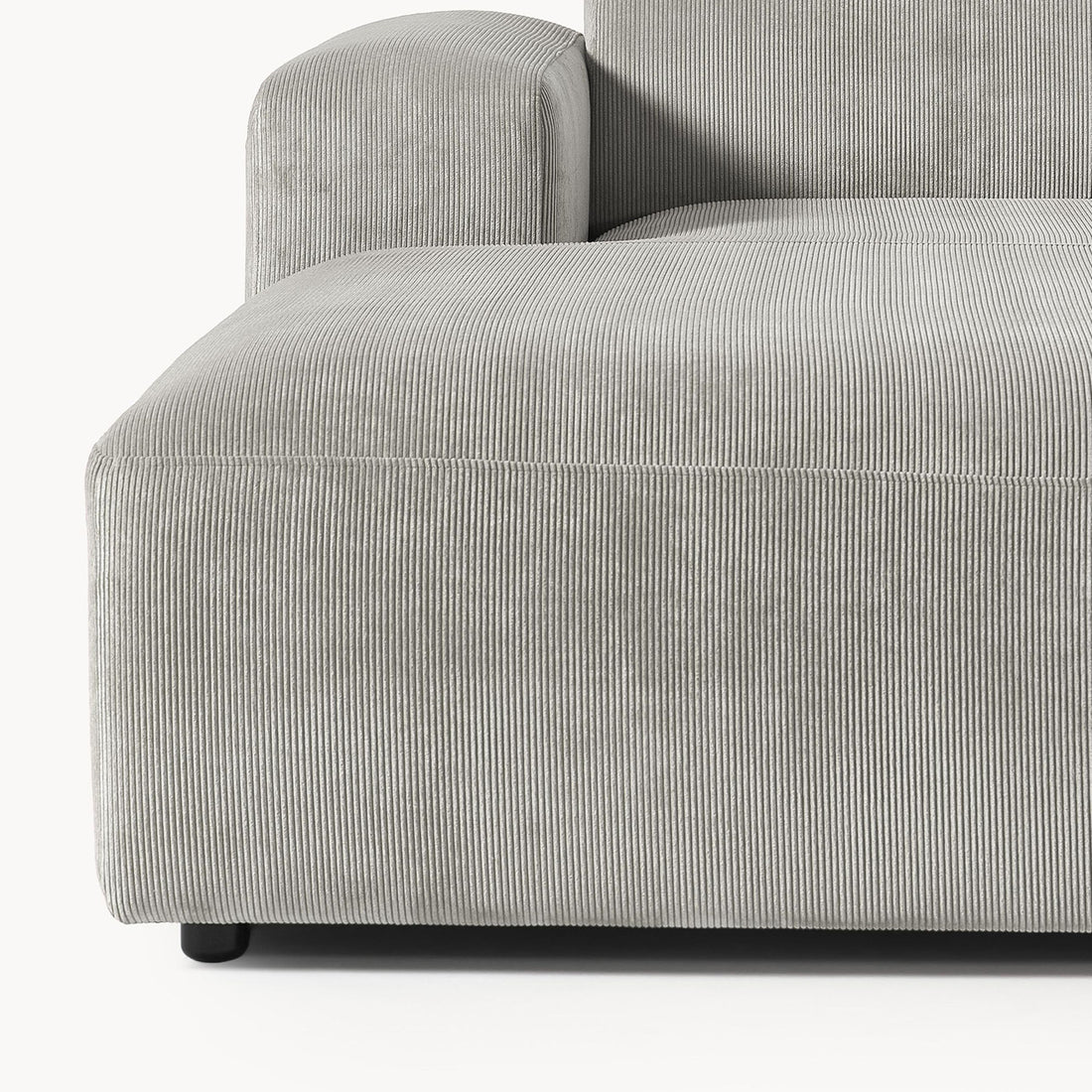 Posada L-Shape Sofa in Silver Gray