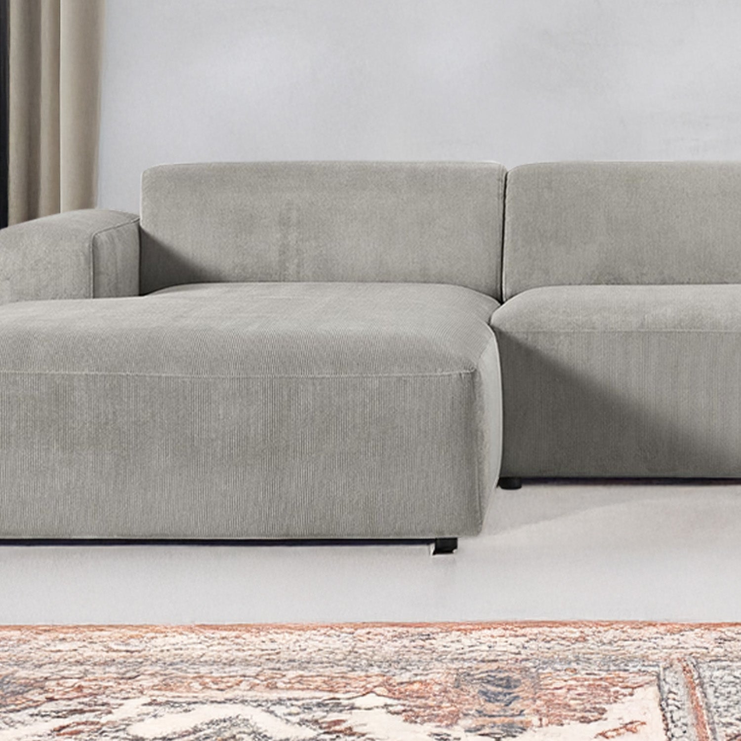 Posada L-Shape Sofa in Silver Gray