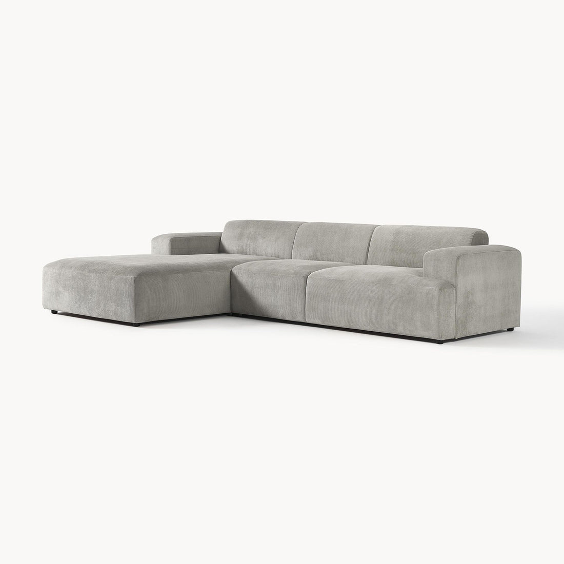 Posada L-Shape Sofa in Silver Gray