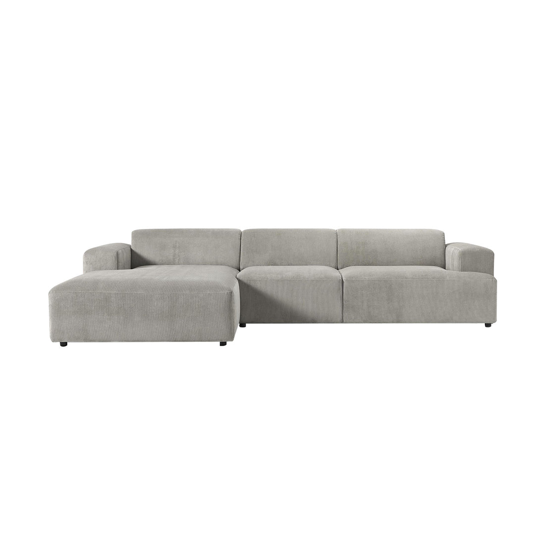 Posada L-Shape Sofa in Silver Gray