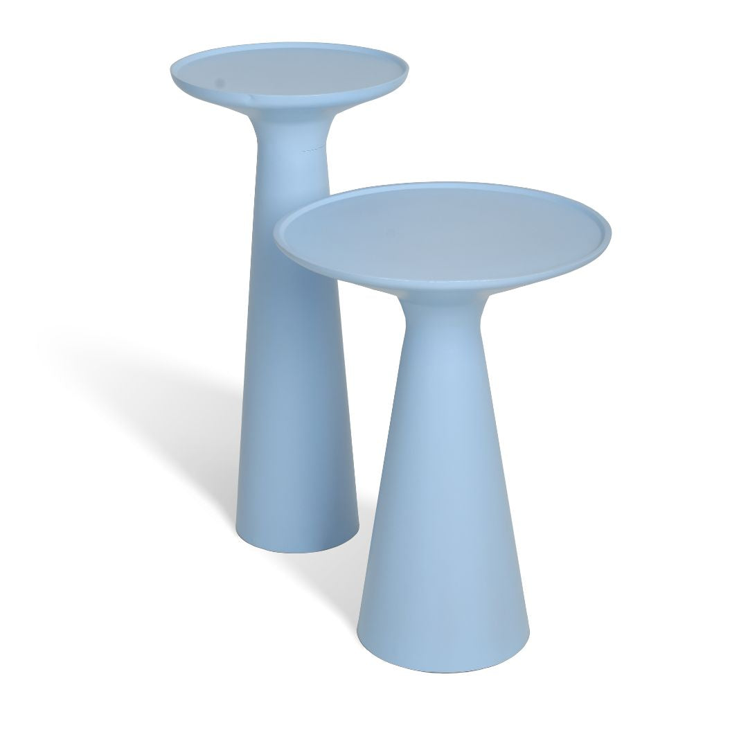 Belgrade Accent Table Set of 2 Sky Blue