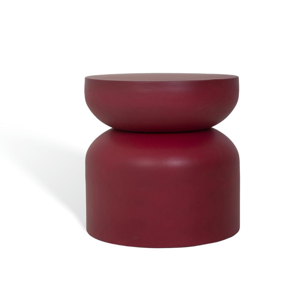 Milan Metal Table Maroon