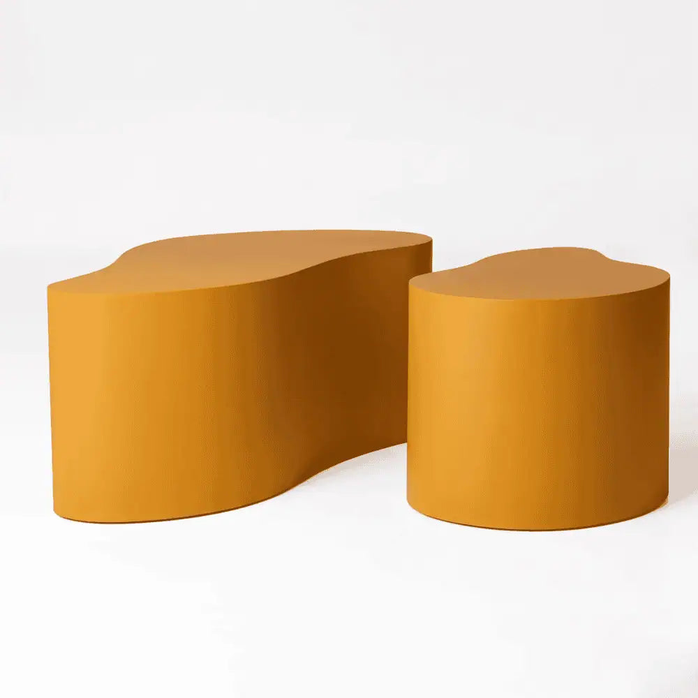 Drop Shaped Nesting Tables Set of 2 in Saffron