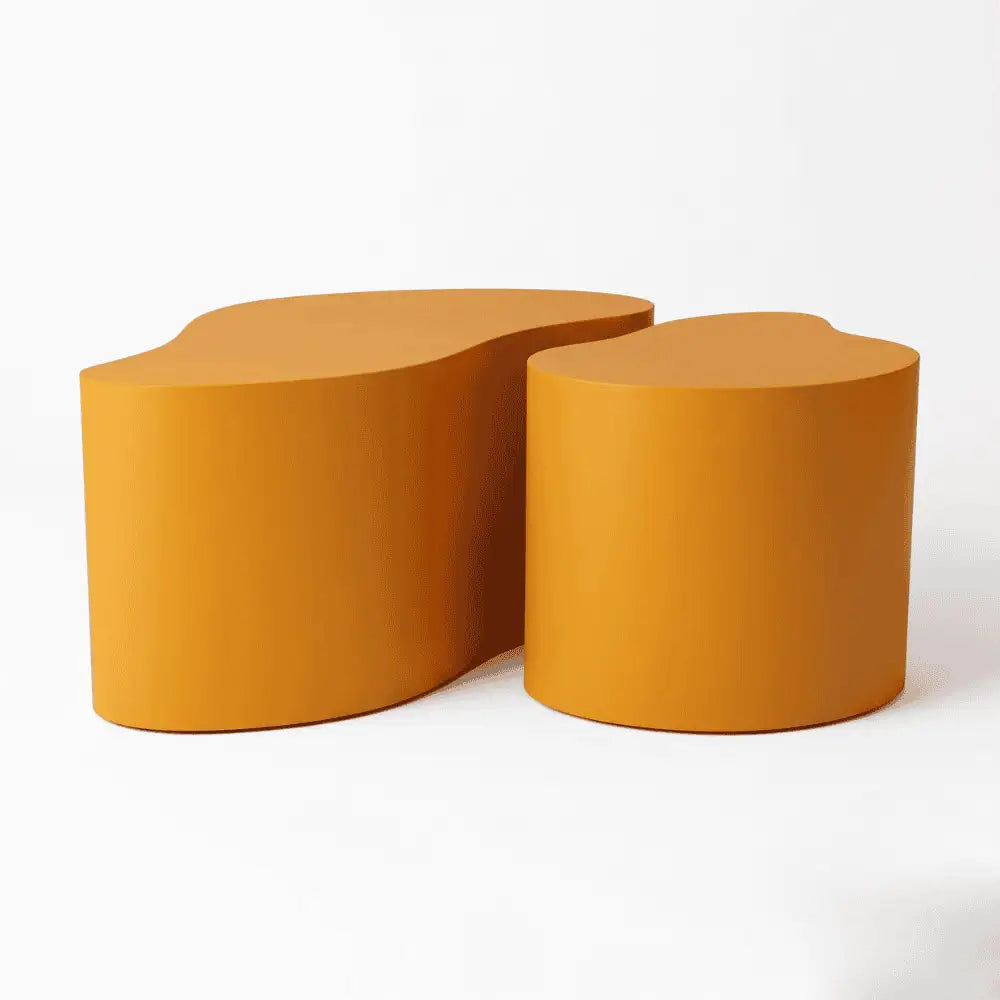 Drop Shaped Nesting Tables Set of 2 in Saffron