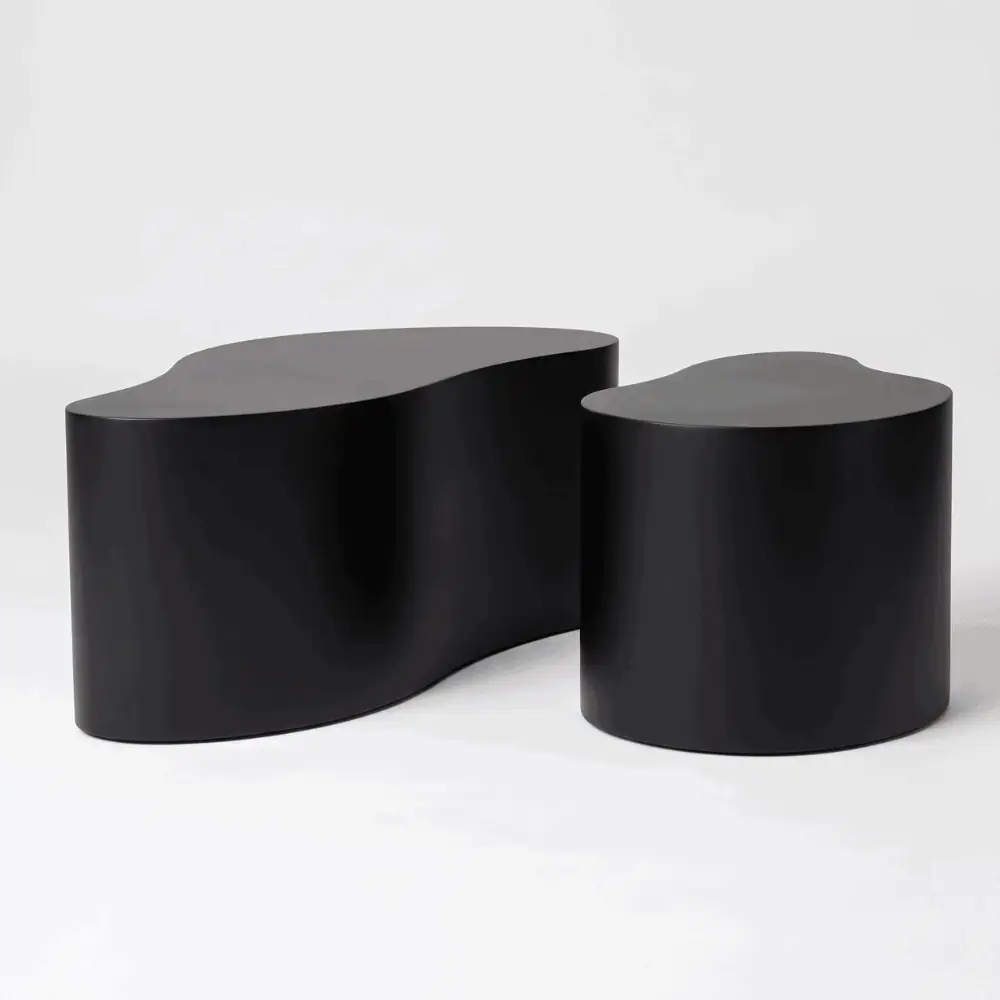Drop Shaped Nesting Tables Set of 2 in Black