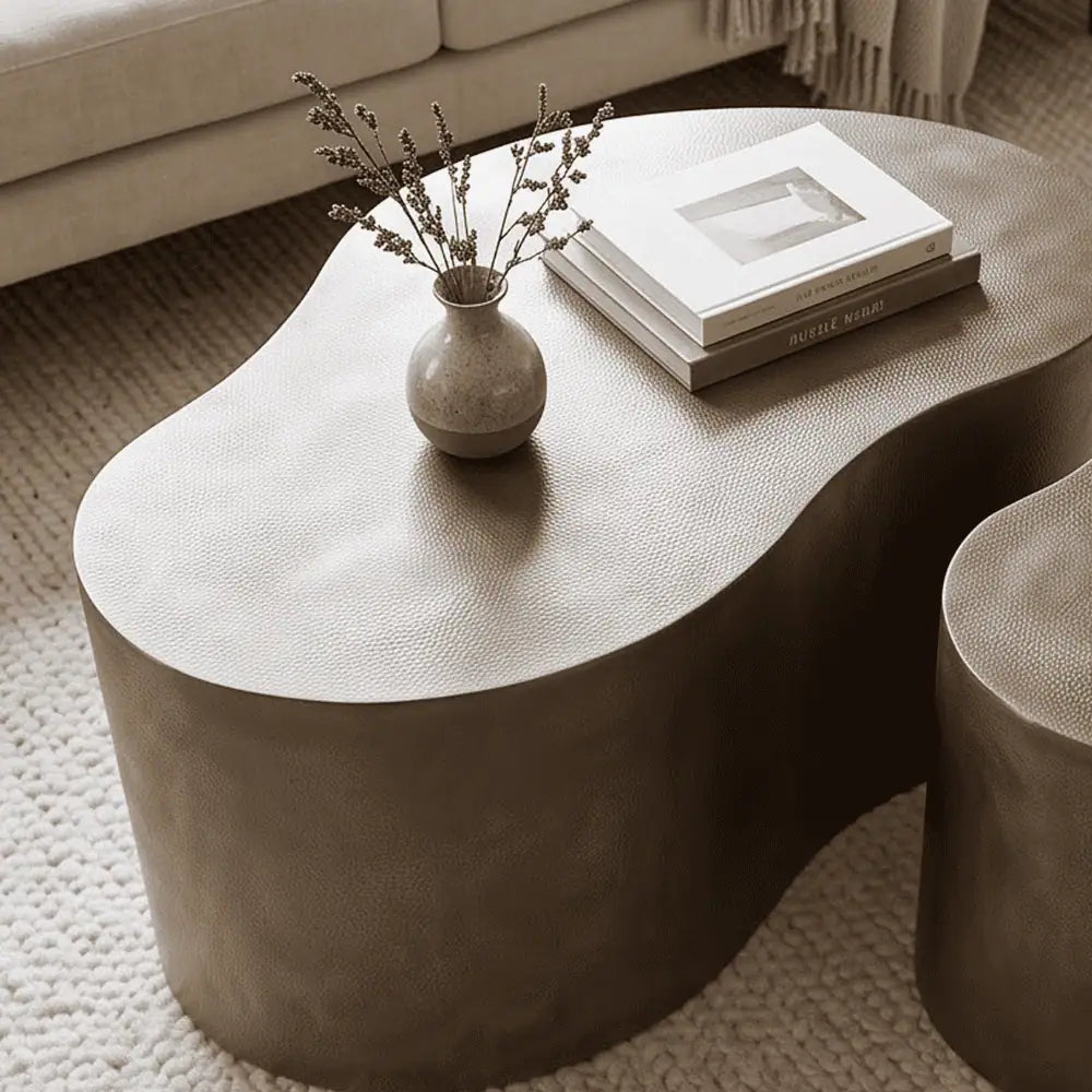 Drop Shaped Nesting Tables Set of 2 in Antique Finish